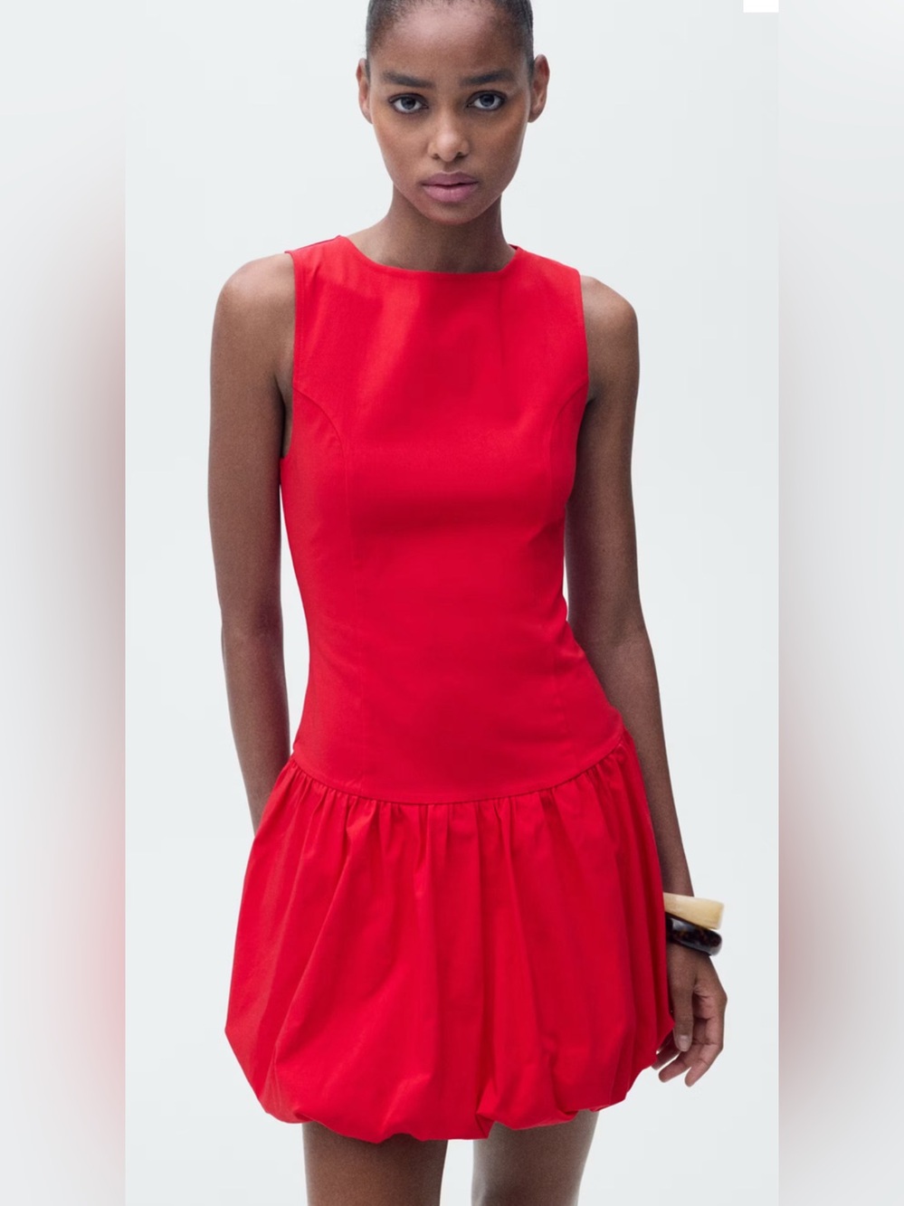 Mango Vibrant Red Sleeveless Mini Dress